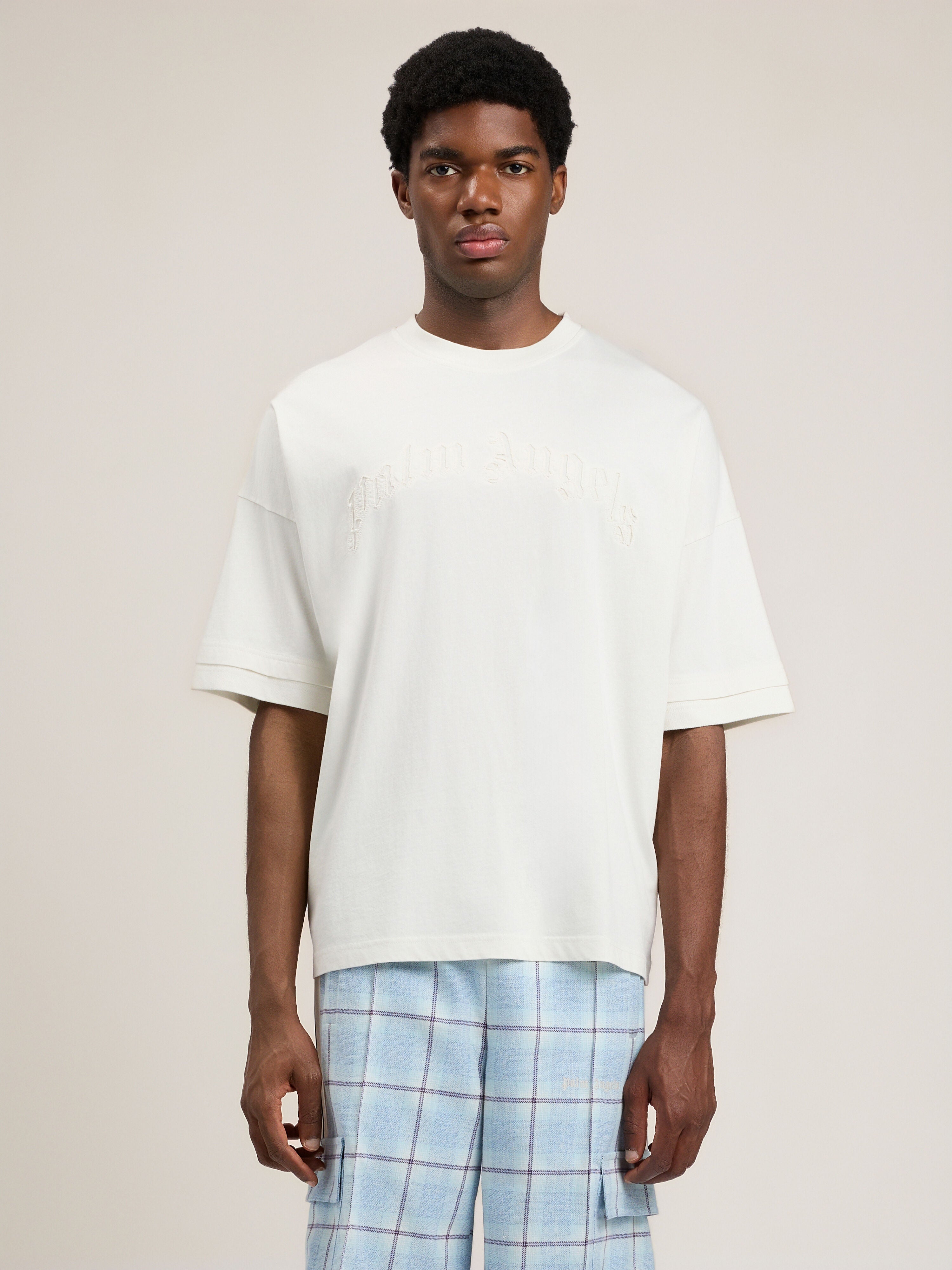 Curved Logo Loose Double T-Shirt