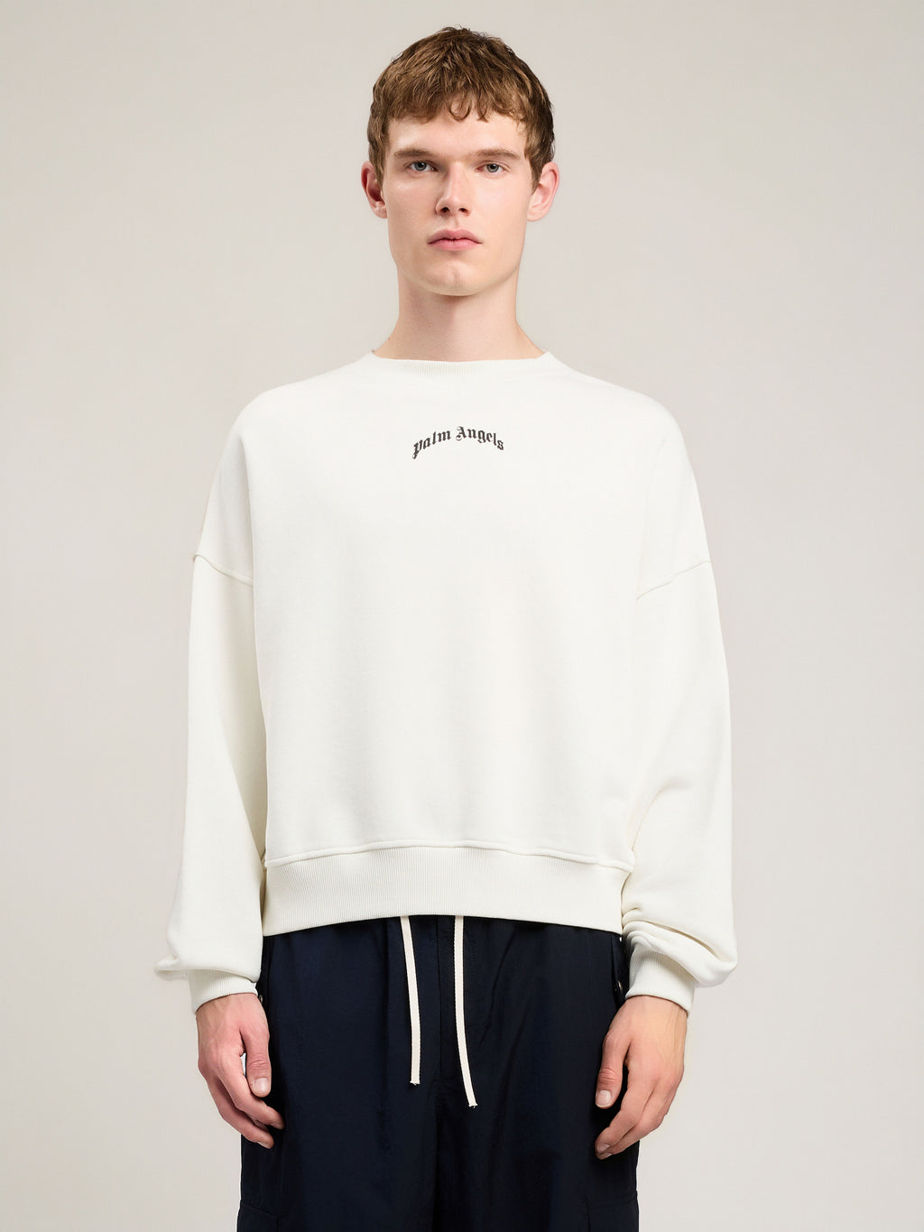 Back Curved Logo Loose Sweatshirt