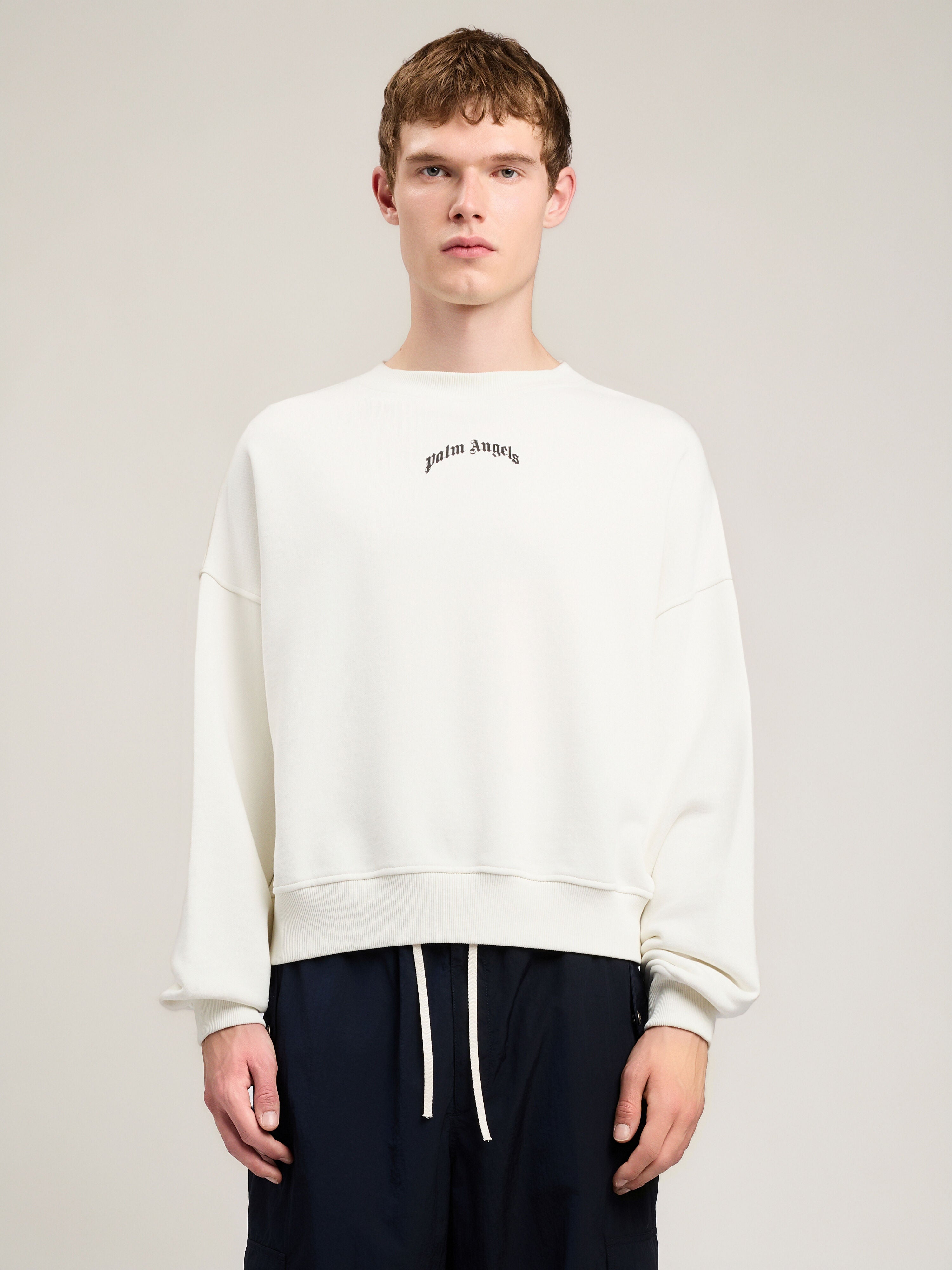 Back Curved Logo Loose Sweatshirt