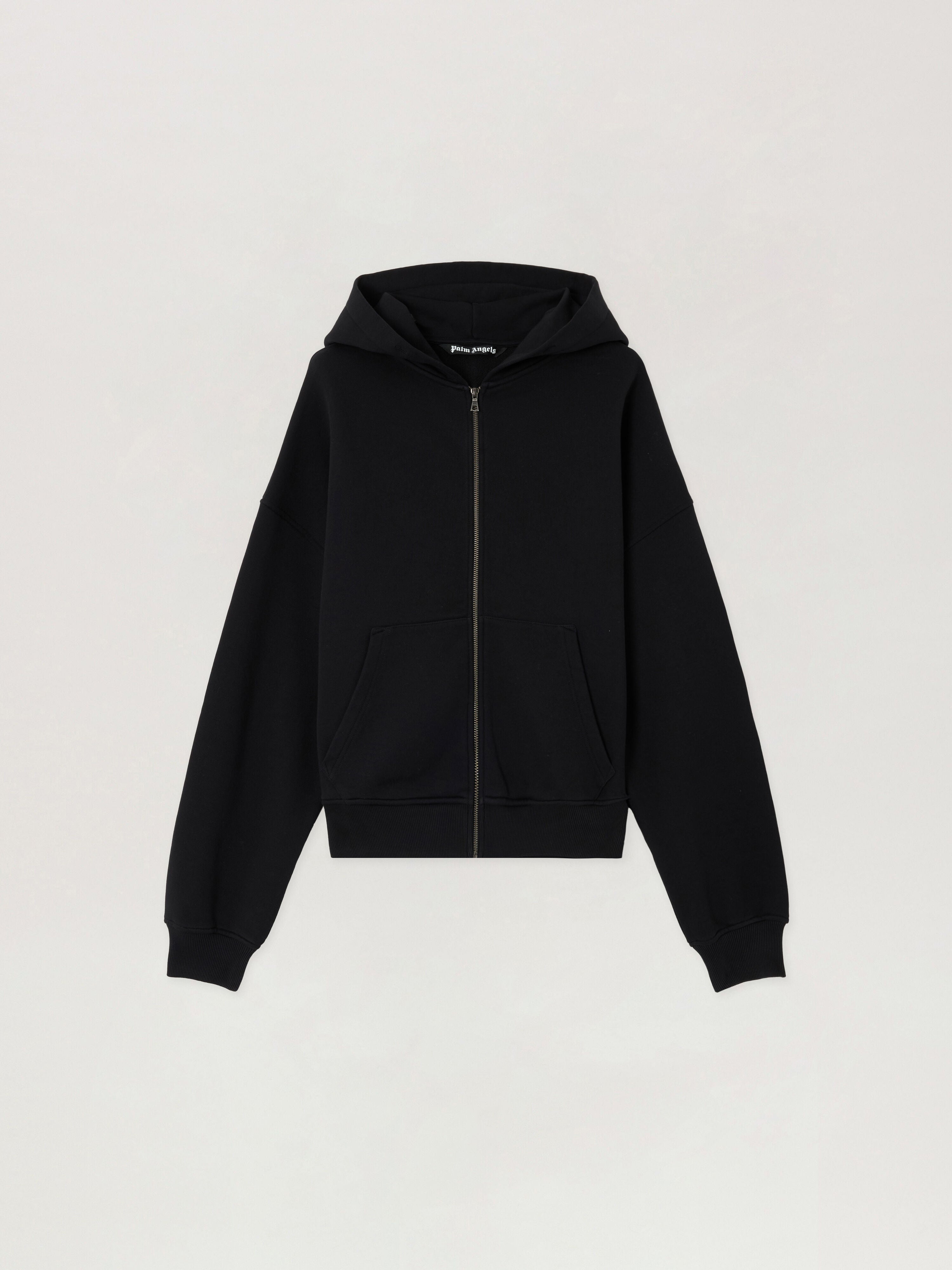 Back Curved Logo Zip Hoodie
